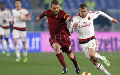 AS Roma Serie A – Roma-Milan 0-0, la Roma spreca con Gervinho, rossoneri in dieci uomini