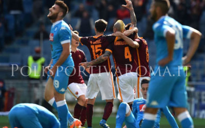 AS Roma Serie A – Entra Totti e Nainggolan a tempo scaduto segna. Il Napoli cade.